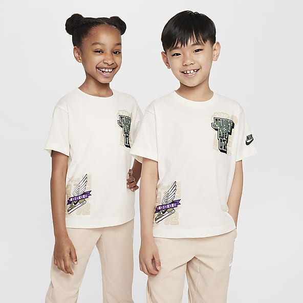 Boys White Tops T Shirts. Nike
